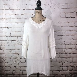 Ivory Crocheted Lace Blouse